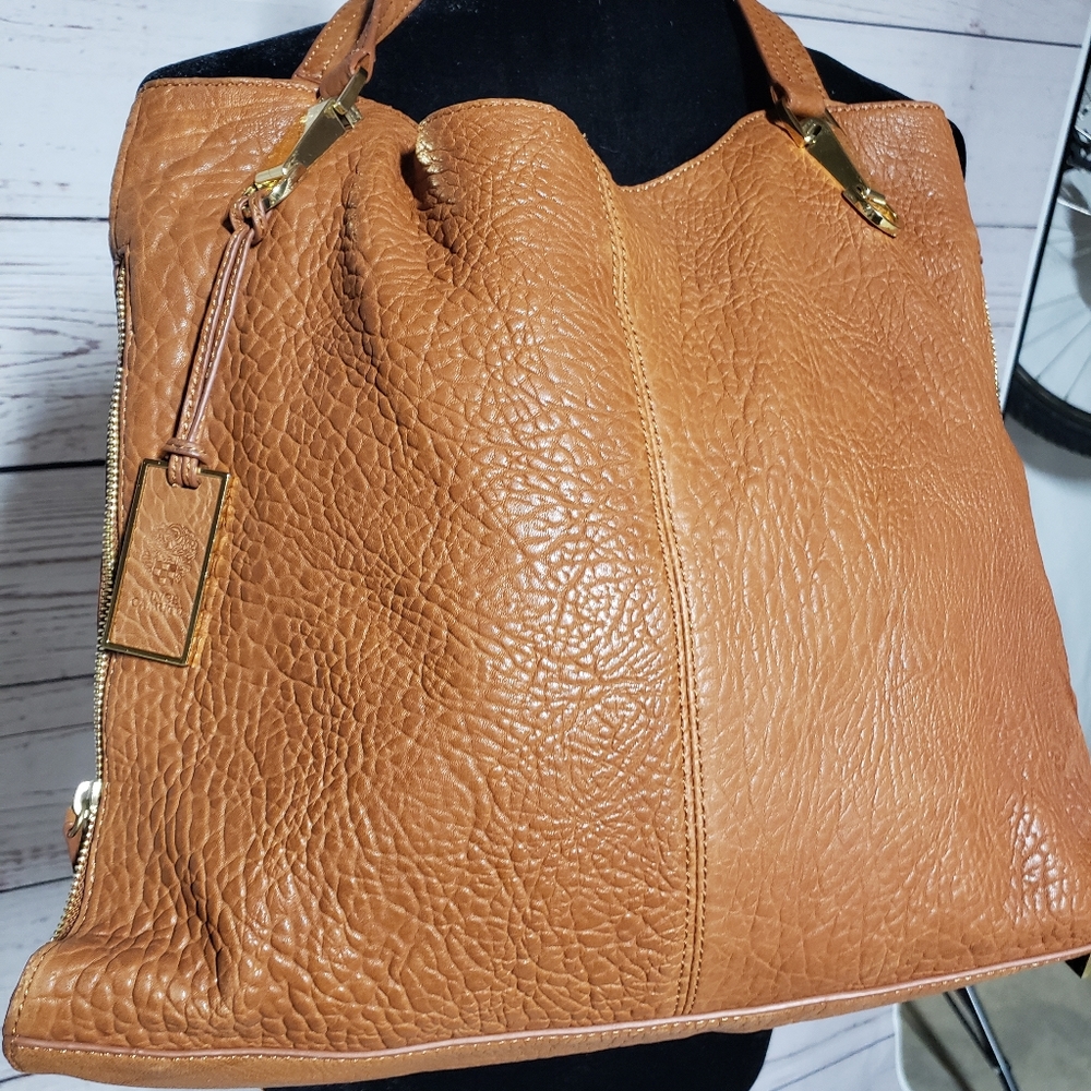 Vince Camuto cognac leather bag like new